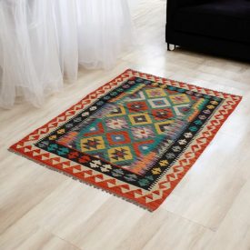   Kézi szövésű Kilim Chobi 101x150 afgán gyapjú Kilim szőnyeg