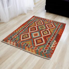   Etnikai Kilim szőnyeg Chobi 105x163 kézi szövésű szőttes szőnyeg