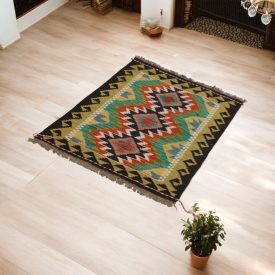   Gyapjú Kilim szőnyeg Chobi 60x92 kézi szövésű afgán Kilim