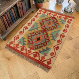   Afgán Kilim szőnyeg Chobi 60x87 kézi szövésű etnikai Kilim