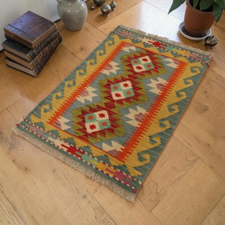 Chobi Kilim szőnyeg 60x90 kézi szövésű etnikai Kilim