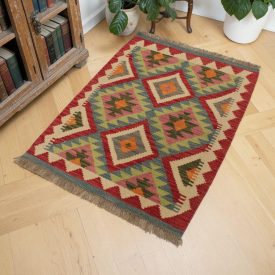Maimana Kilim szőnyeg 68x89 afgán gyapjú Kilim
