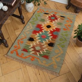 Gyapjú Kilim szőnyeg 59x91 autentikus afgán Kilim