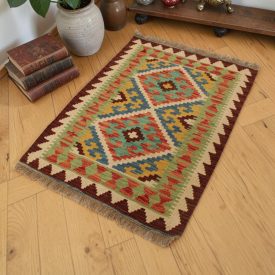 Chobi Kilim szőnyeg 62x92 kézi szövésű etnikai Kilim