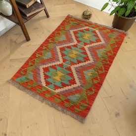 Gyapjú Kilim szőnyeg 59x89 kézi szövésű etnikai Kilim