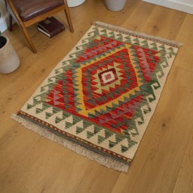 Kézi szövésű Kilim 62x96 autentikus gyapjú Kilim