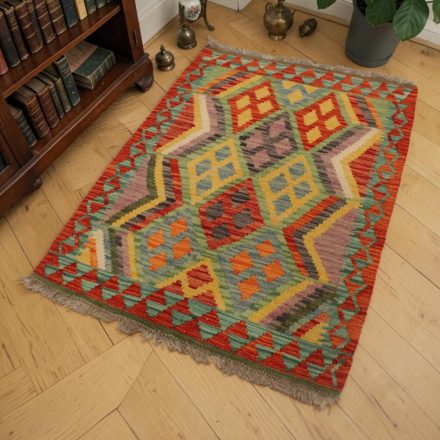 Afgán Kilim szőnyeg Chobi 62x90 kézi szövésű Kilim