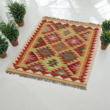 Kézi szövésű Kilim Chobi 64x89 afgán gyapjú Kilim szőnyeg