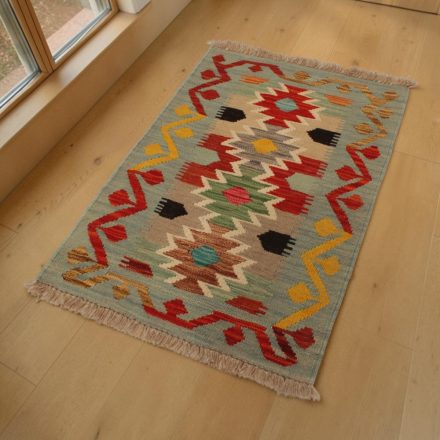 Afgán Kilim szőnyeg Chobi 59x90 kézi szövésű gyapjú Kilim