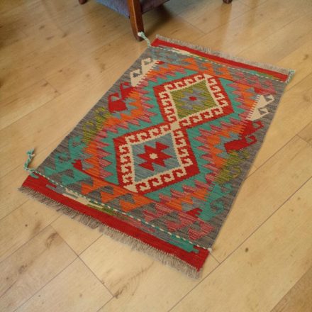 Gyapjú Kilim szőnyeg 63x90 kézi szövésű afgán Kilim