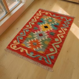 Maimana Kilim szőnyeg 65x103 kézi szövésű afgán Kilim