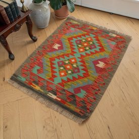   Autentikus Kilim szőnyeg 59x93 kézi szövésű gyapjú Kilim