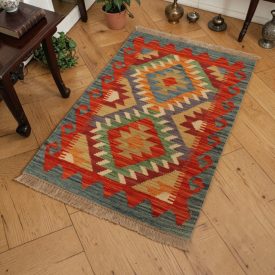 Maimana Kilim szőnyeg 59x90 afgán gyapjú Kilim