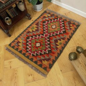 Maimana Kilim szőnyeg 57x85 kézi szövésű gyapjú Kilim