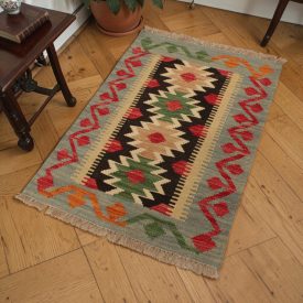 Autentikus Kilim szőnyeg 64x92 afgán gyapjú Kilim