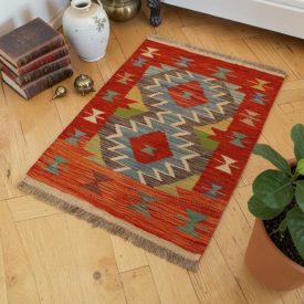 Gyapjú Kilim szőnyeg 62x88 kézi szövésű etnikai Kilim