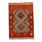 Gyapjú Kilim szőnyeg 62x88 kézi szövésű etnikai Kilim