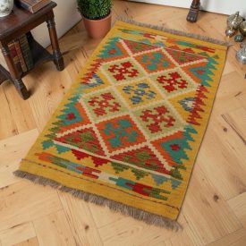 Afgán Kilim szőnyeg Chobi 61x96 kézi szövésű Kilim