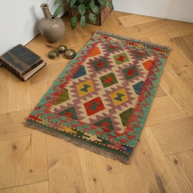  Autentikus Kilim szőnyeg 65x97 kézi szövésű etnikai Kilim