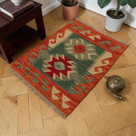 Afgán Kilim szőnyeg Chobi 61x81 kézi szövésű gyapjú Kilim
