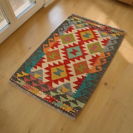 Kézi szövésű Kilim 60x90 afgán gyapjú Kilim