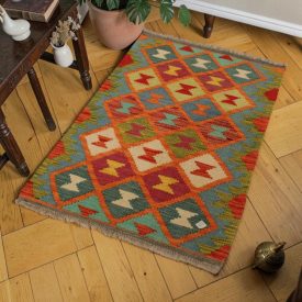   Afgán Kilim szőnyeg Chobi 65x95 kézi szövésű szőttes szőnyeg
