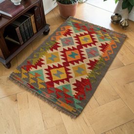Maimana Kilim szőnyeg 60x87 kézi szövésű afgán Kilim