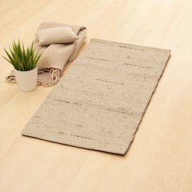 Vastag gyapjú szőnyeg 60x107 egyszínű nappali szőnyeg