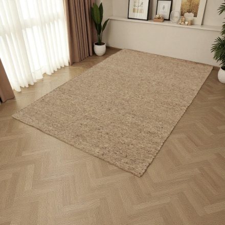 Vastag gyapjú szőnyeg szürke 160x250 egyszínű nappali szőnyeg