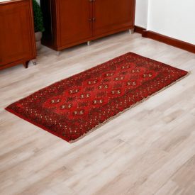   Türkmén szőnyeg Balisht Nakhsha 48x96 kisméretű kézi csomózású szőnyeg