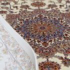 Selyem szőnyeg Parnian bézs 120x180 minőségi viszkóz selyem szőnyeg Iránból