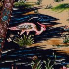 Selyem szőnyeg Kert motívum bézs 80x120 viszkóz selyem perzsa szőnyeg