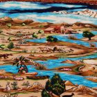 Selyem szőnyeg Nazhivan bézs 100x150 viszkóz selyem perzsa szőnyeg