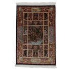 Selyem szőnyeg Golrokh kék 100x150 iráni viszkóz selyem szőnyeg