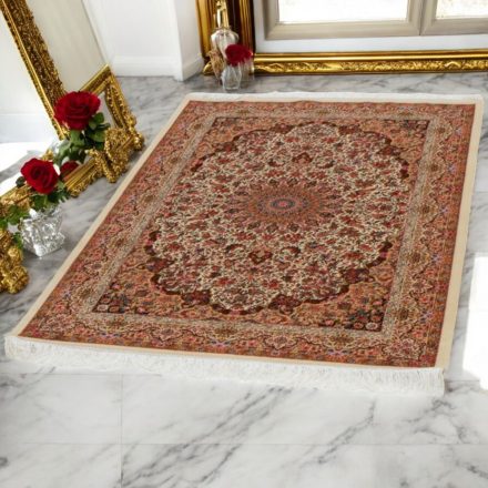 Selyem szőnyeg Helya cream 100x150 minőségi viszkóz selyem szőnyeg Iránból