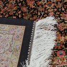 Selyem szőnyeg Helya kék 100x150 viszkóz selyem perzsa szőnyeg