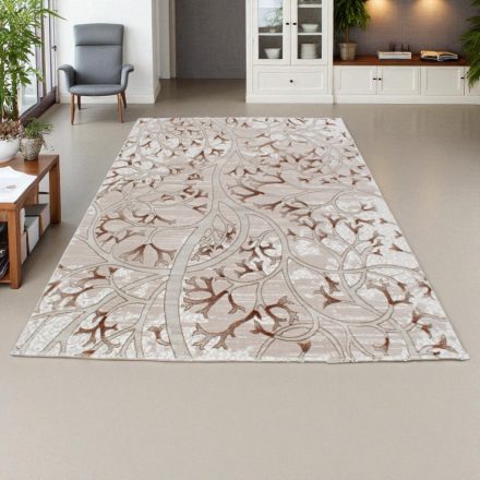 Modern szőnyeg bézs barna MERO 200x300 gépi modern szőnyeg nappaliba