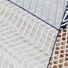 Modern szőnyeg bézs barna kék MELIS 140x200 gépi modern szőnyeg nappaliba vagy hálószobába