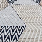 Modern szőnyeg bézs barna kék MELIS 200x300 gépi modern szőnyeg nappaliba