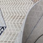 Modern szőnyeg bézs barna kék MELIS 200x300 gépi modern szőnyeg nappaliba