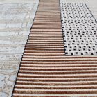 Modern szőnyeg bézs barna kék DIANA 140x200 gépi modern szőnyeg nappaliba vagy hálószobába