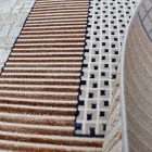 Modern szőnyeg bézs barna kék DIANA 200x300 gépi modern szőnyeg nappaliba