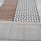 Modern szőnyeg bézs barna kék DIANA 200x300 gépi modern szőnyeg nappaliba