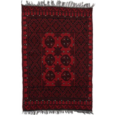 Gyapjú szőnyeg Aqchai 73x110 bordó kézi szőnyeg