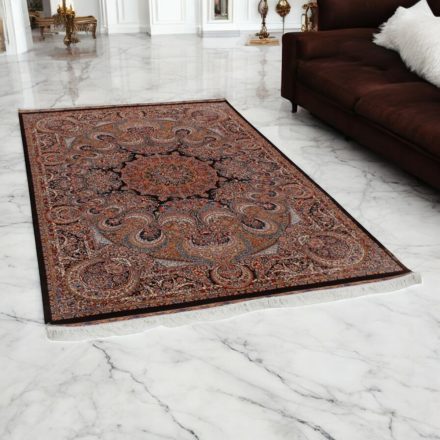 Selyem szőnyeg Paniz barna 150x225 iráni viszkóz selyem szőnyeg