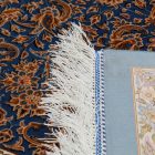 Selyem szőnyeg Aysan sötétkék 150x225 viszkóz selyem perzsa szőnyeg