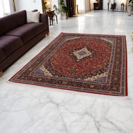 Selyem szőnyeg Sialk téglavörös 180x270 iráni viszkóz selyem szőnyeg