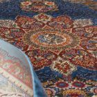 Selyem szőnyeg Gazelle sötétkék 150x225 iráni viszkóz selyem szőnyeg