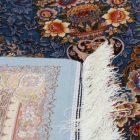 Selyem szőnyeg Gazelle sötétkék 150x225 iráni viszkóz selyem szőnyeg