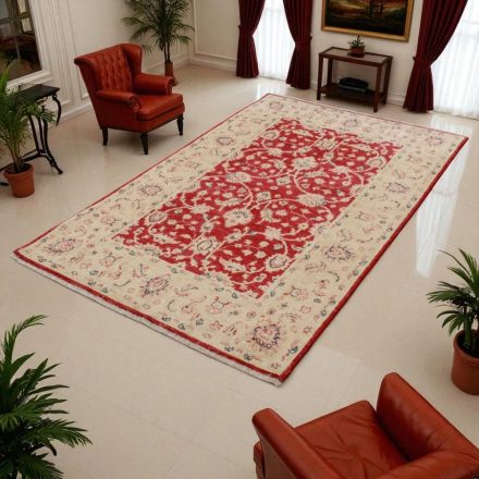 Ziegler szőnyeg piros-bézs 119x195 kézi csomózású perzsa szőnyeg